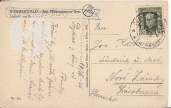 Šumava - Plešné jezero 1926 95 001 ●